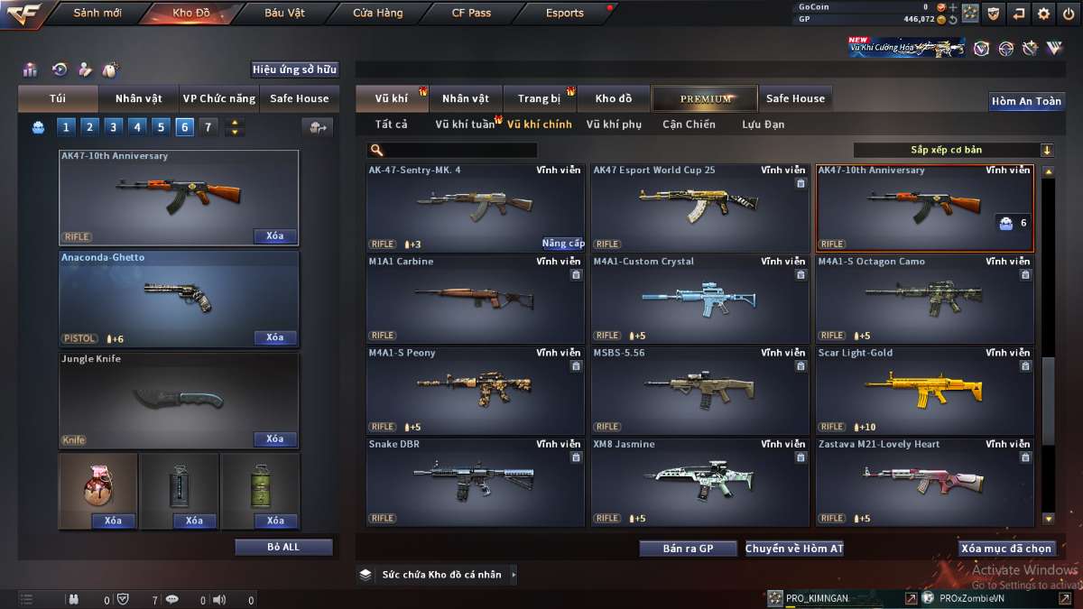 shop acc cf uy tin gia re